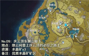 原神白铁矿高效采集攻略：庆云顶、奥藏山等9大地点汇总