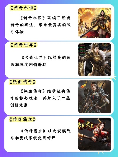 盘点传奇手游排行榜前十名-传奇手游排行榜前十