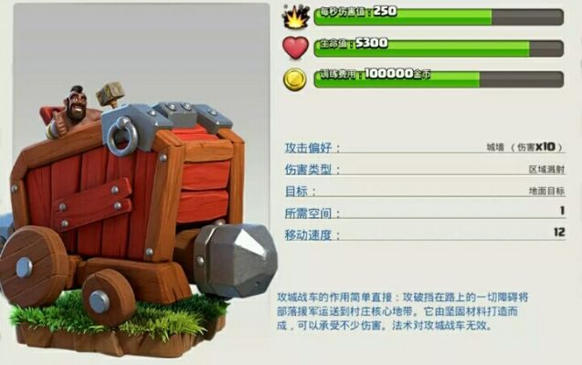 部落冲突攻城战车到底怎么玩？